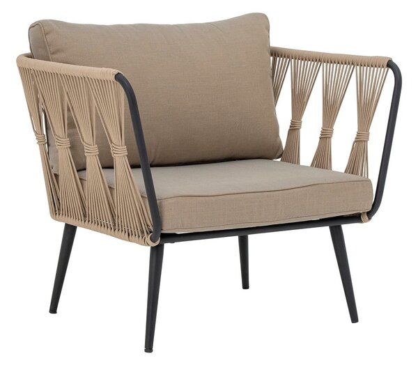 Poltrona da giardino imbottita beige Pavone - Bloomingville