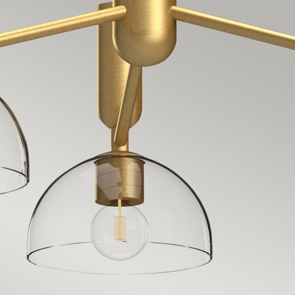Alora Mood ALM-JUDE3-GD-CL - Lampadario a sospensione con supporto rigido JUDE 3xE27/60W/230V ottone