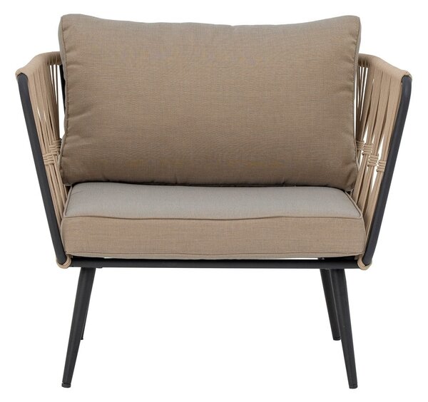 Poltrona da giardino imbottita beige Pavone - Bloomingville