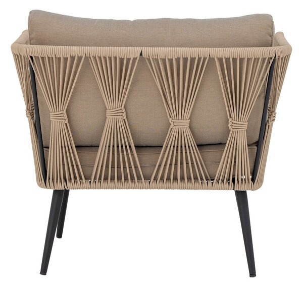 Poltrona da giardino imbottita beige Pavone - Bloomingville