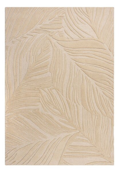 Tappeto in lana beige 160x230 cm Lino Leaf - Flair Rugs