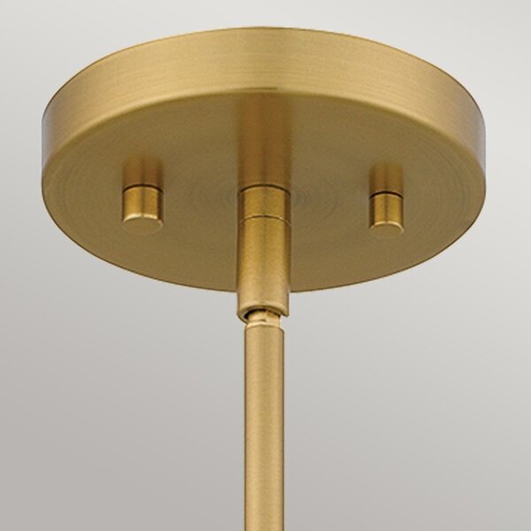 Quoizel QZ-MEJIA-1P-S-AB - Lampadario a sospensione con supporto rigido MEJIA 1xE27/60W/230V diametro 35,6 cm ottone