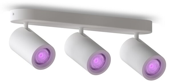 Calex Smart, plafoniera a soffitto, 3 luci, forma ovale, inclusi faretti GU10, dimmerabile, colore bianco