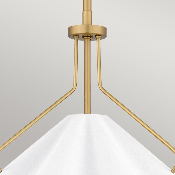 Quoizel QZ-MEJIA-1P-S-AB - Lampadario a sospensione con supporto rigido MEJIA 1xE27/60W/230V diametro 35,6 cm ottone