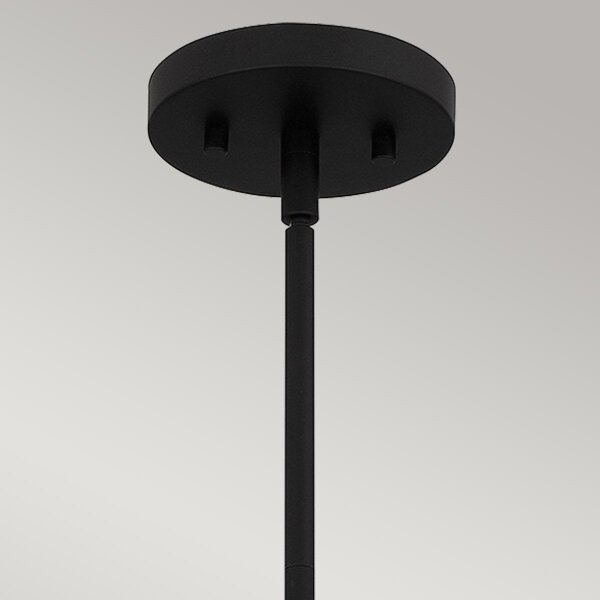 Quoizel QZ-ROYER-1P-MBK - Lampadario a sospensione con supporto rigido ROYER 1xE27/60W/230V diametro 30,2 cm