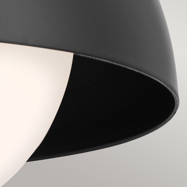 Kichler KL-NIVA-1W-1P-BK - Applique NIVA 1xE27/40W/230V nero