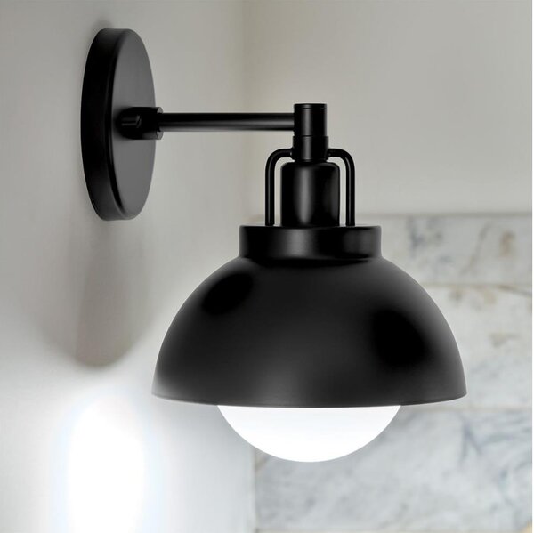 Kichler KL-NIVA-1W-1P-BK - Applique NIVA 1xE27/40W/230V nero