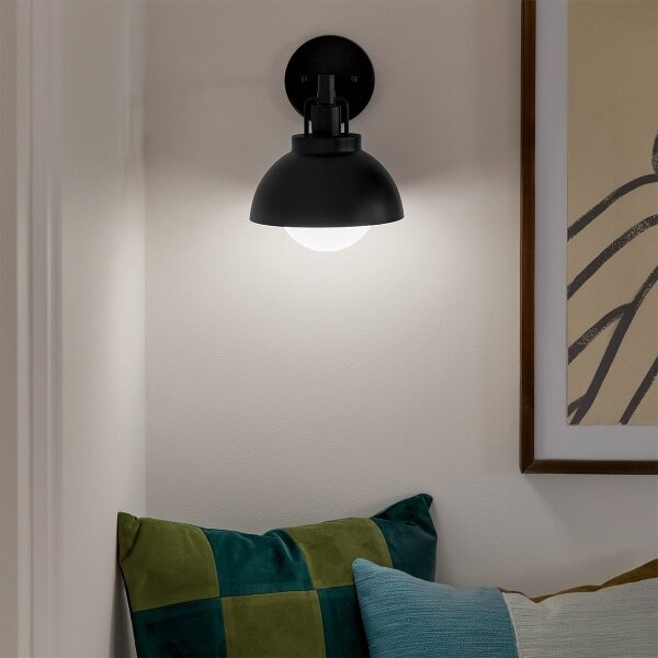 Kichler KL-NIVA-1W-1P-BK - Applique NIVA 1xE27/40W/230V nero