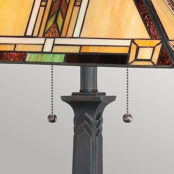 Quoizel QZ-NAVAJO-TL-VB - Lampada da tavolo Tiffany NAVAJO 2xE27/60W/230V