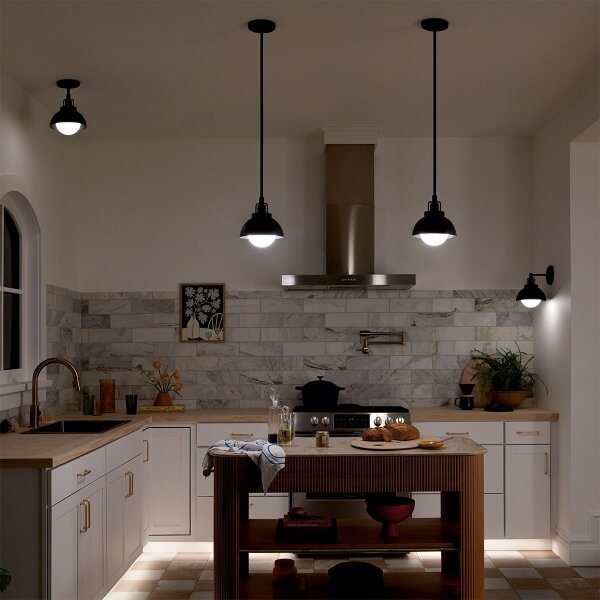 Kichler KL-NIVA-1W-1P-BK - Applique NIVA 1xE27/40W/230V nero