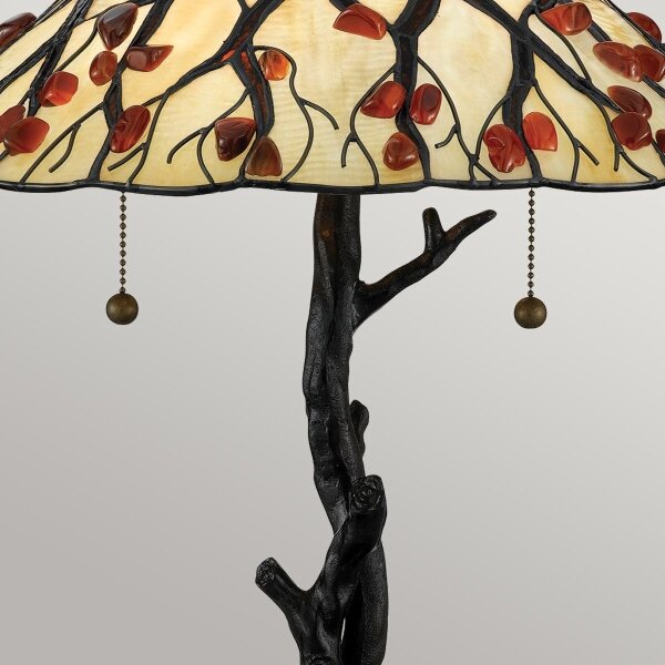 Quoizel QZ-WHISPERING-TL-VB - Lampada da tavolo Tiffany WHISPERING 2xE27/60W/230V