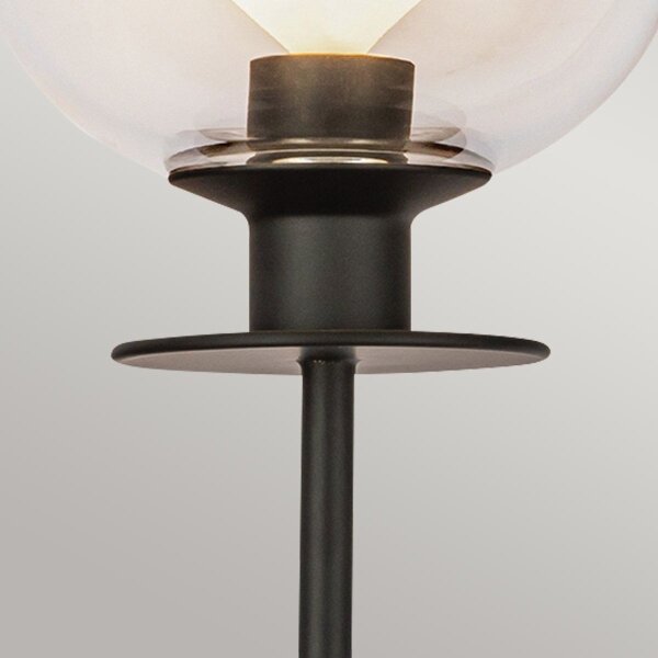 Alora Mood ALM-SYLVIA-1WB-BK-CL - Applique SYLVIA 1xE14/40W/230V nero