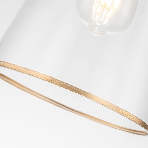 Quoizel STARING-MP-DG-CLEAR-Lampadario STARING 1xE27/40W/230V diametro 18,4 cm oro/limpido