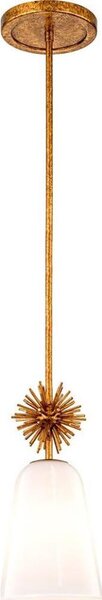 Quoizel STARING-MP-DG-OPAL-Lampadario STARING 1xE27/40W/230V diametro 18,4 cm oro/bianco