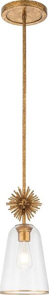 Quoizel STARING-MP-DG-CLEAR-Lampadario STARING 1xE27/40W/230V diametro 18,4 cm oro/limpido