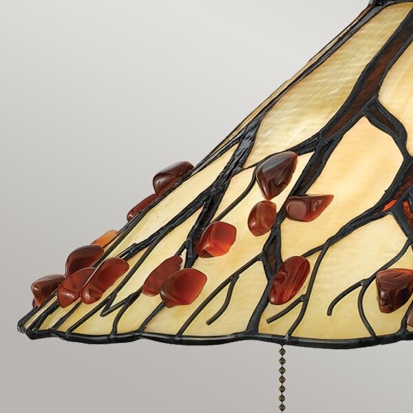 Quoizel QZ-WHISPERING-TL-VB - Lampada da tavolo Tiffany WHISPERING 2xE27/60W/230V