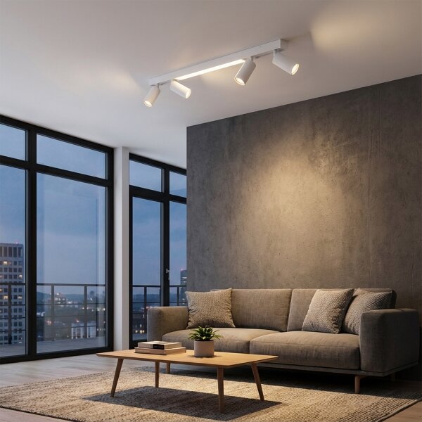 Brilagi - Faretto LED SELE 4xGU10/30W/230V + LED/25W bianco