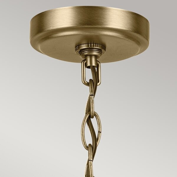 Kichler KL-WINSLOW5-NBR - Lampadario a sospensione con catena WINSLOW 5xE27/60W/230V ottone