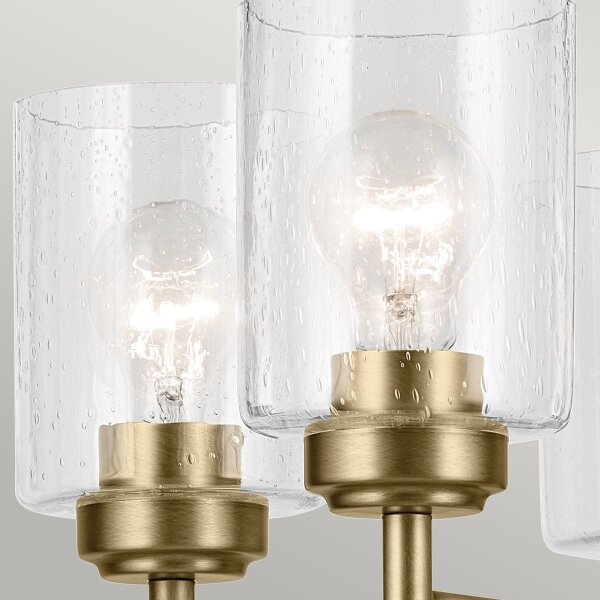 Kichler KL-WINSLOW5-NBR - Lampadario a sospensione con catena WINSLOW 5xE27/60W/230V ottone