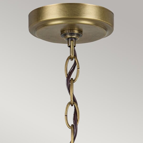 Kichler KL-WINSLOW6-NBR - Lampadario a sospensione con catena WINSLOW 6xE27/60W/230V ottone