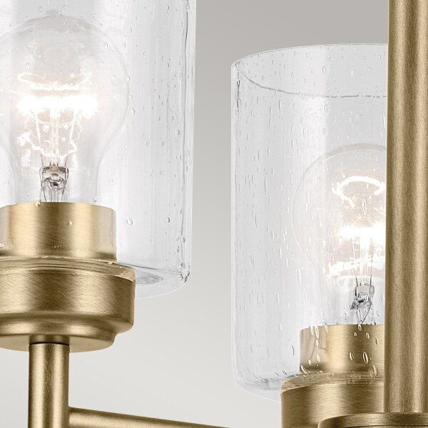 Kichler KL-WINSLOW3-NBR - Lampadario a sospensione con catena WINSLOW 3xE27/60W/230V ottone