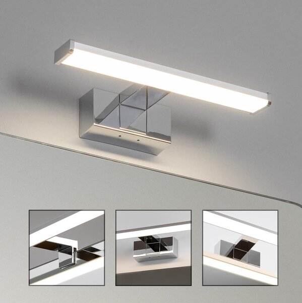 Brilagi - Specchio da bagno con luce LED VESTRA, 6W/230V, 30 cm, IP44, cromato