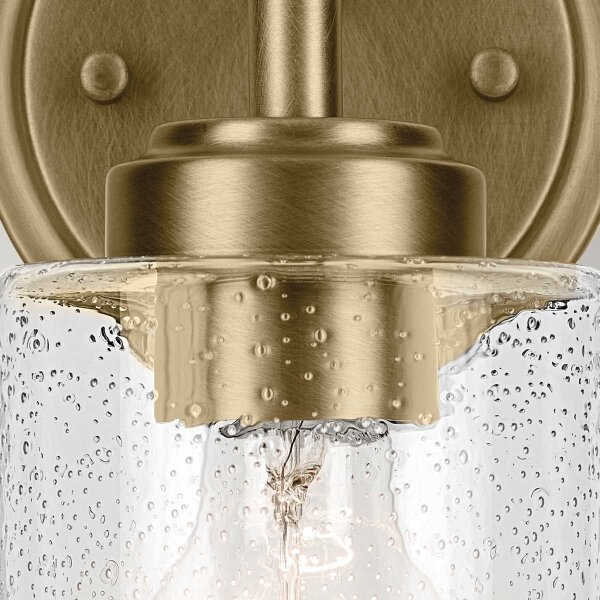 Kichler KL-WINSLOW-1W-NBR - Applique WINSLOW 1xE27/60W/230V ottone