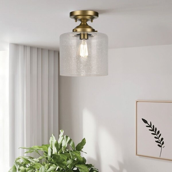 Kichler KL-WINSLOW-SF-NBR-Plafoniera WINSLOW 1xE27/60W/230V diametro 21,6cm ottone