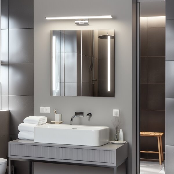 Brilagi - VESTRA LED Specchio da bagno con luce LED/12W/230V 60 cm IP44 Cromo