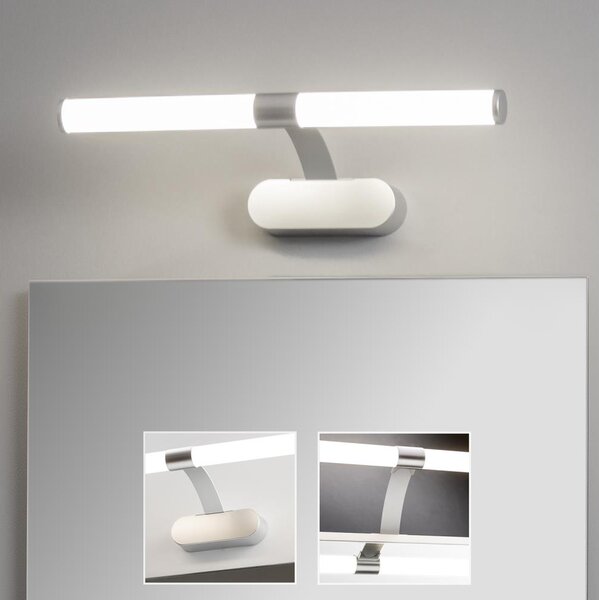 Brilagi - Lampada LED per specchio da bagno TUBEO, 6W/230V, 40 cm, IP44, argento