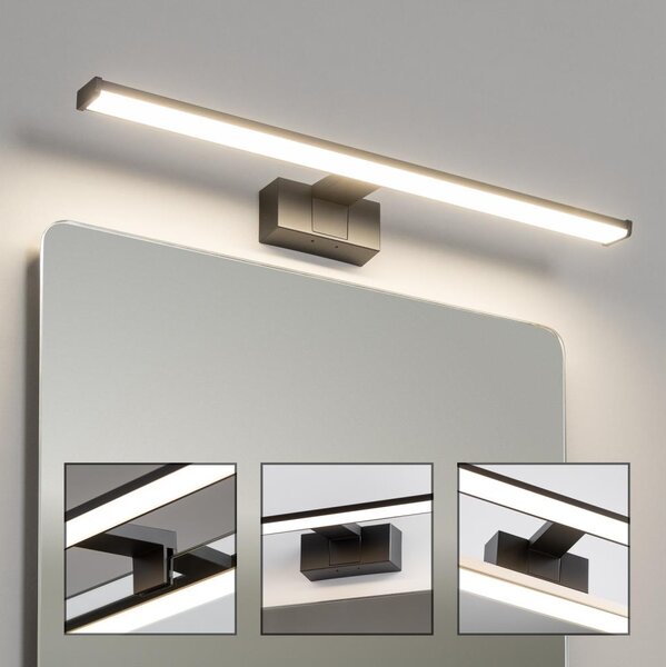 Brilagi - VESTRA LED Specchio da bagno con luce 12W/230V 60 cm IP44 Nero
