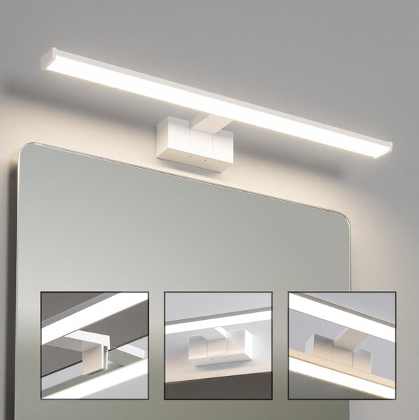 Brilagi - Specchio da bagno con luce LED VESTRA, 12 W/230 V, 60 cm, IP44, bianco