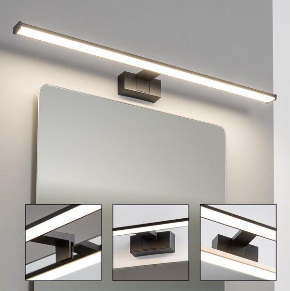 Brilagi - VESTRA Specchio da bagno con luce LED/15W/230V 80 cm IP44 Nero