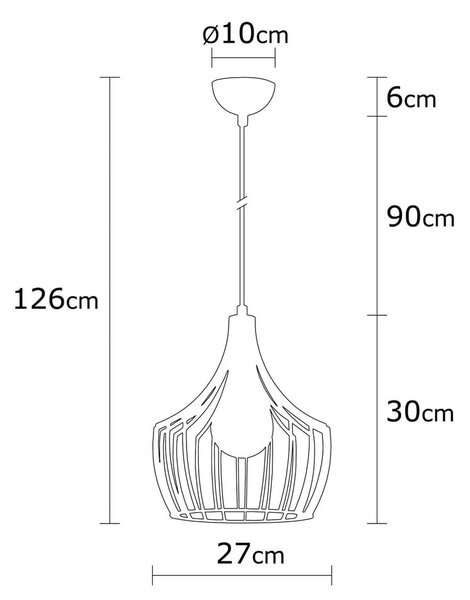 Lampadario color rame con paralume in metallo ø 27 cm Mezopotamya – Opviq lights