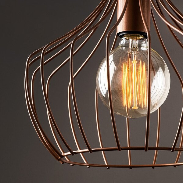 Lampadario color rame con paralume in metallo ø 27 cm Mezopotamya – Opviq lights