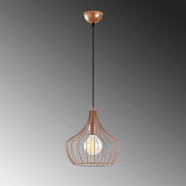 Lampadario color rame con paralume in metallo ø 27 cm Mezopotamya – Opviq lights