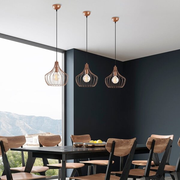 Lampadario color rame con paralume in metallo ø 27 cm Mezopotamya – Opviq lights