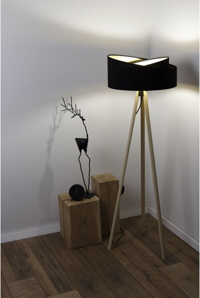 Lampada da terra GALAXY 1xE27/60W/230V nero/beige