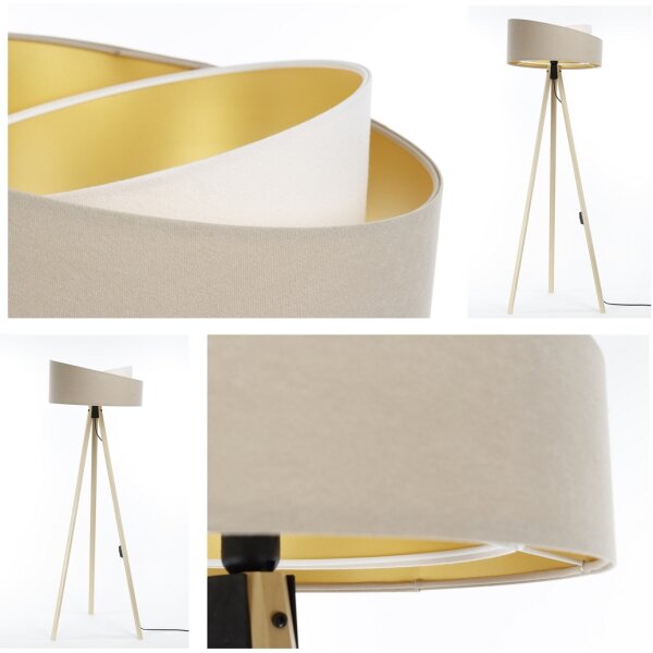 Lampada da terra GALAXY 1xE27/60W/230V beige