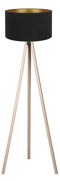 Brilagi - Lampada con piedistallo VELVET 1xE27/60W/230V beige/nero