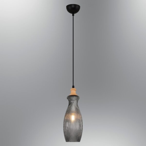 Lampada a sospensione con cavo BOTTLE 1xE14/4W/230V fumé