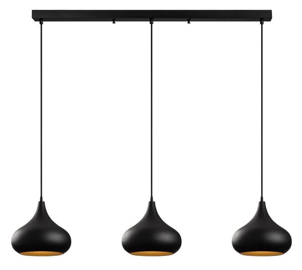 Lampada a sospensione con cavo MUBA 3xE27/40W/230V nero