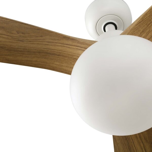FARO 34361WT-11L - Ventilatore da soffitto OUTWOOD L 1xE27/15W marrone/bianco diametro 150 cm WT IP44+DO