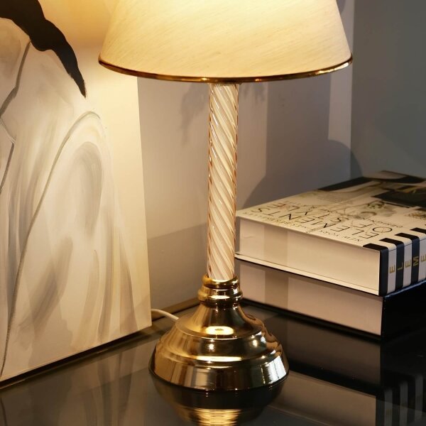 Lampada da tavolo AYD 1xE27/40W/230V beige/oro