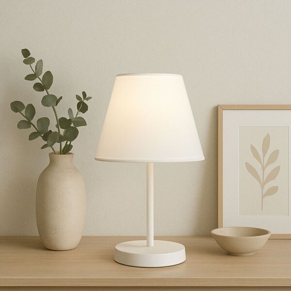 Lampada da tavolo AYD 1xE27/40W/230V bianca