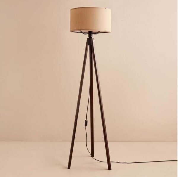 Lampada da terra AYD 1xE27/40W/230V marrone/beige
