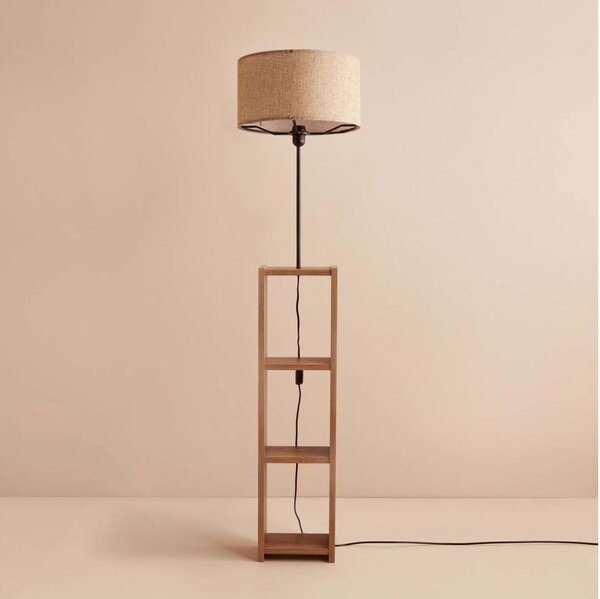 Lampada da terra AYD 1xE27/40W/230V marrone/beige