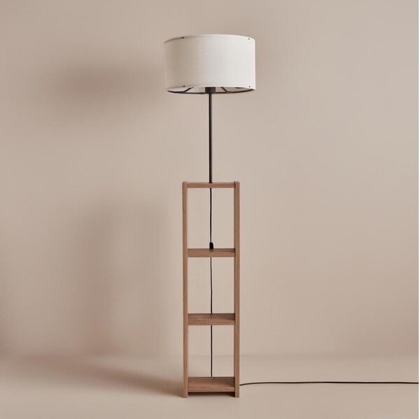 Lampada da terra AYD 1xE27/40W/230V marrone/bianco