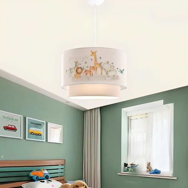 Lampadario per cameretta CANDY 1xE27/40W/230V bianco/marrone