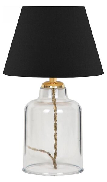 Lampada da tavolo AYD 1xE27/40W/230V nero/trasparente